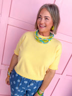 Easy Going Knit Top - Yellow