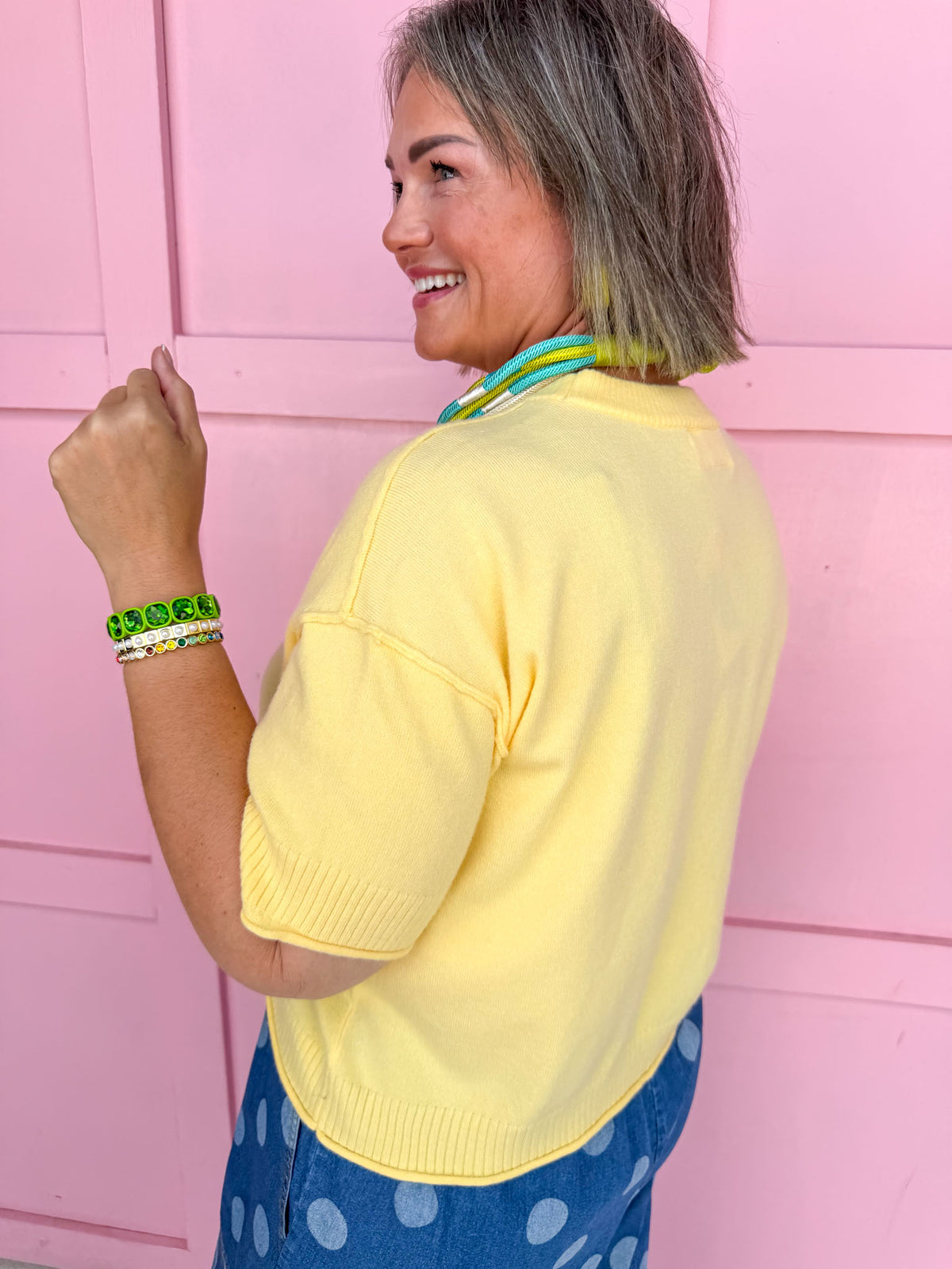 Easy Going Knit Top - Yellow