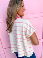 Striped Essential Top - Pink