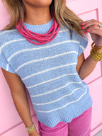 Stripe State Of Mind Top - Blue