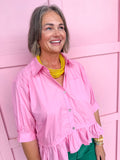 Ruffle & Ready Top - Pink