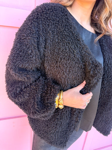 Jincy's Women's Boutique Winter Styles Holiday Black Jacket