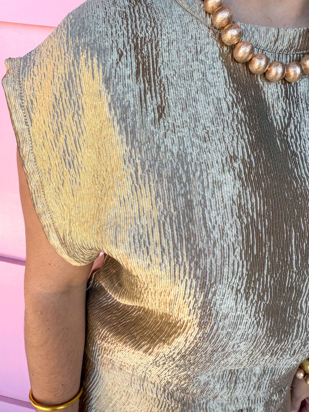 Jincy's Women's Boutique Winter Styles Holiday Gold Metallic Set