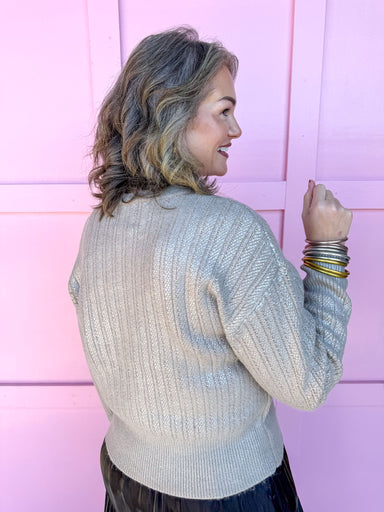 Jincy's Women's Boutique Winter Styles Plus Size Holiday Silver Sweater