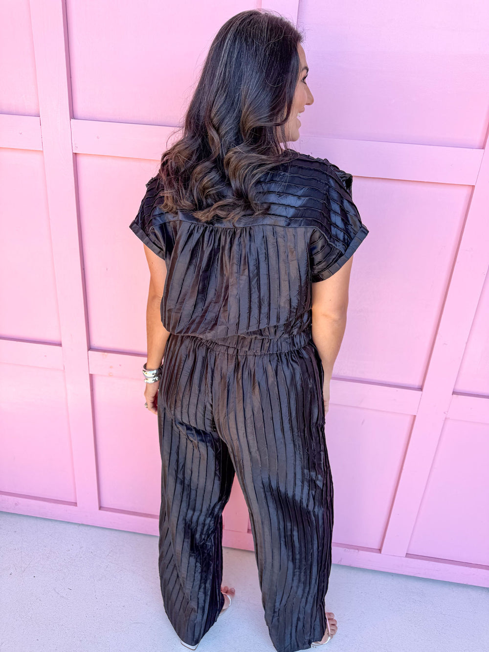 Glamour & Shine Set black dressy party attire top & bottom womens boutique jincy's 