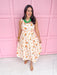 womens boutique dress floral whites oranges tiered lined jincy's