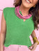 womens boutique vneck drop sleeve lightweight sweater green jincy's