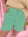womens boutique green white stripe button pockets shorts jincy's 