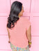 womens boutique vneck drop sleeve lightweight sweater coral jincy's