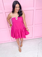 Jincy's Women's Boutique Spring Styles Pink Mini Tiered Dress