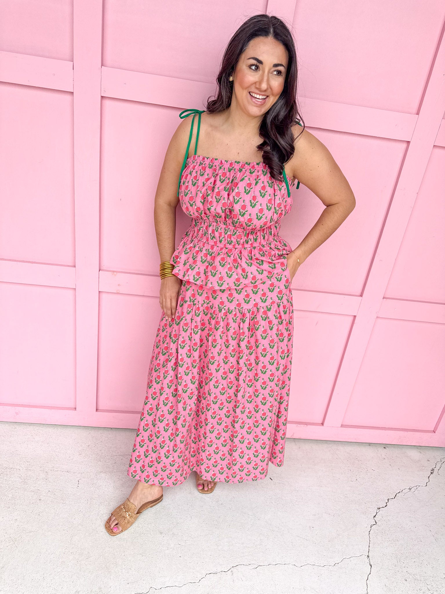 Jincy's Women's Boutique Spring Styles Pink floral two piece set