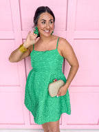 womens boutique green textured mini has pockets jincy's