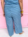 womens boutique set blues button top pants pockets sleeveless pants jincy's 