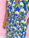 womens boutique full zip front pockets sleeveless floral dress jincy's