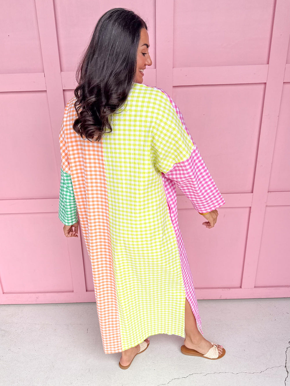 ADRIENNE x Jincy’s | Regan Dress - Multi Seer Gingham