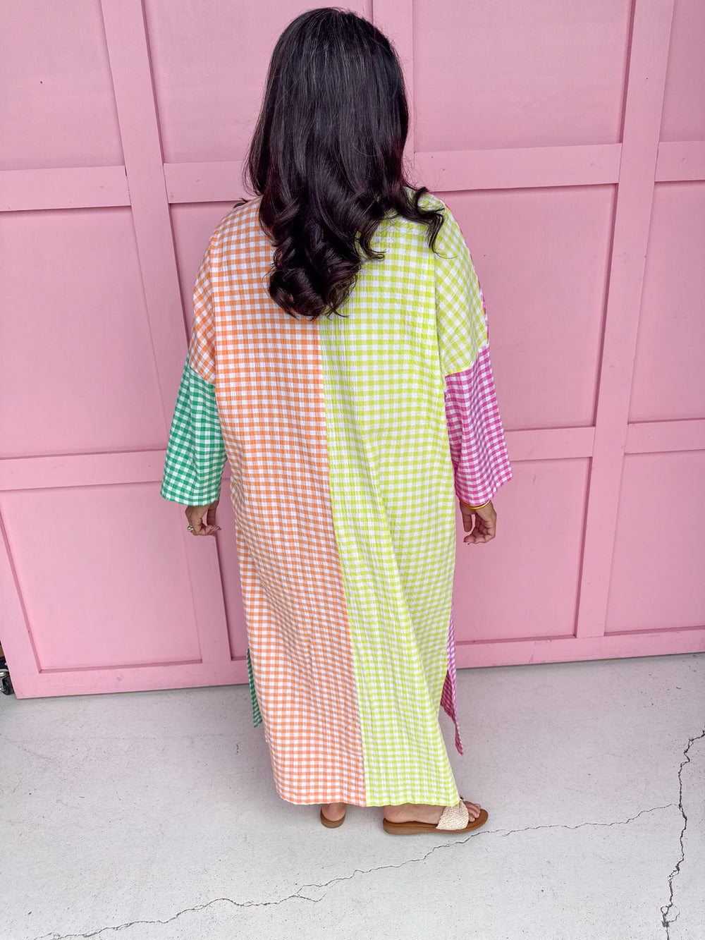 ADRIENNE x Jincy’s | Regan Dress - Multi Seer Gingham