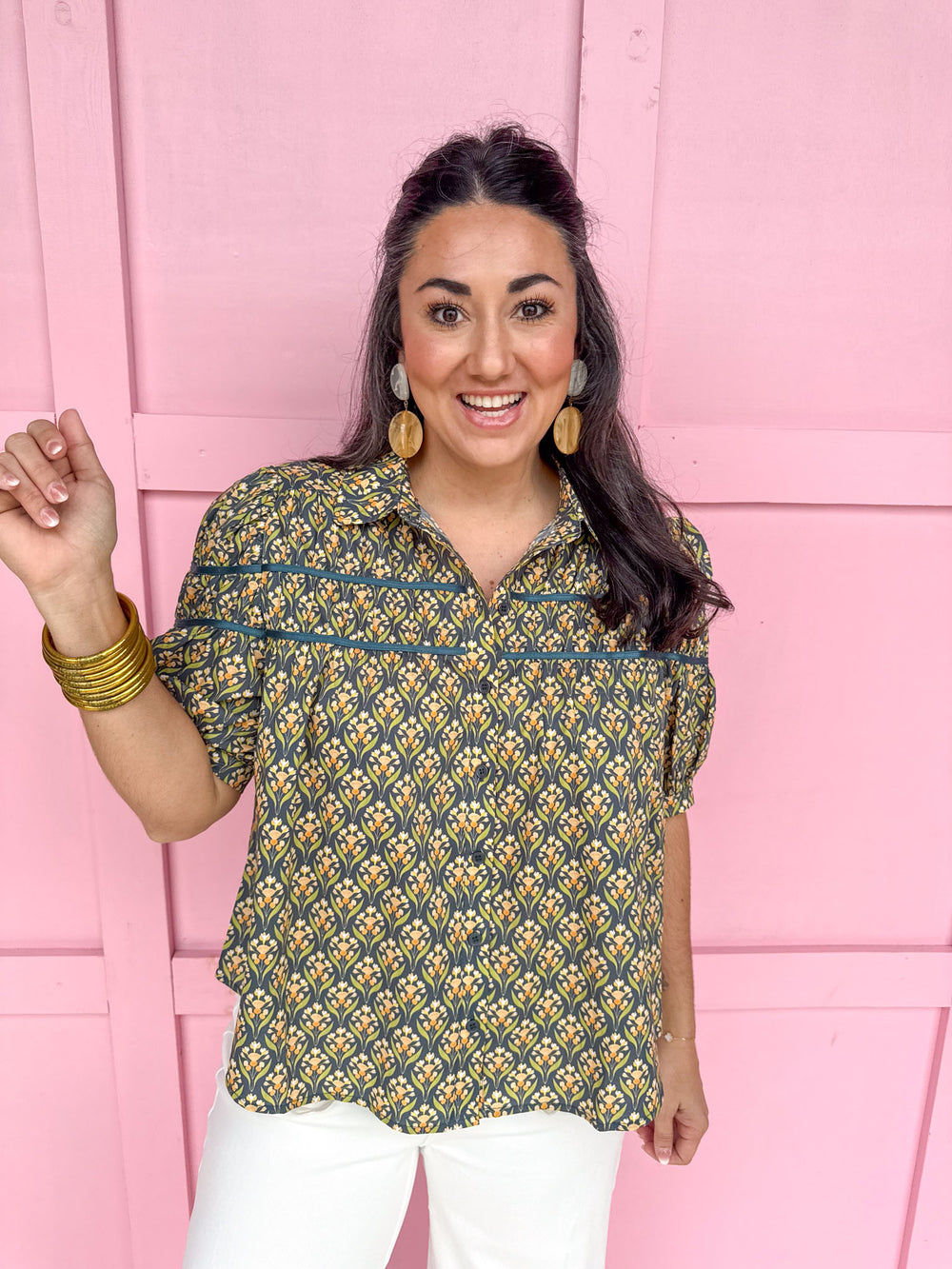 Blooms On Repeat Top