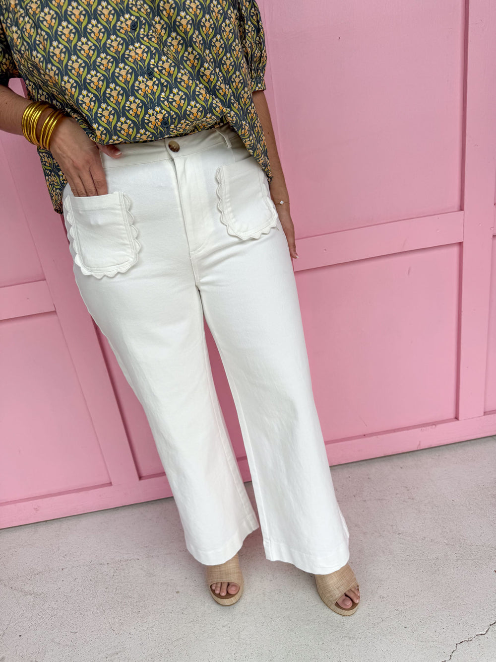 Darling Detail Pants - Off White