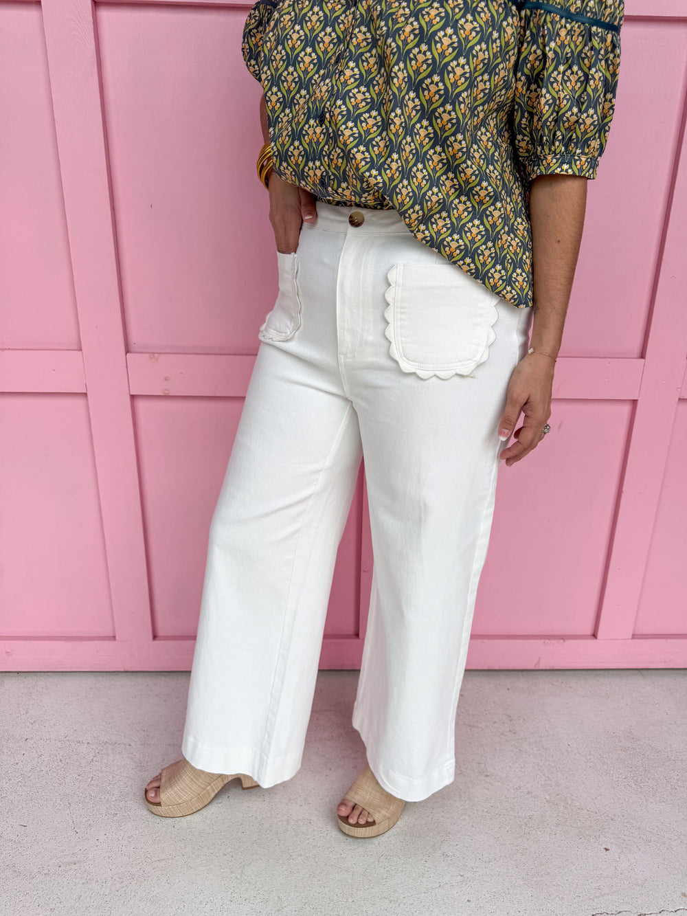 Darling Detail Pants - Off White