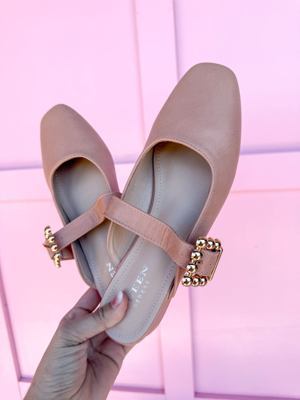 Harper Mary Jane Mules - Blush
