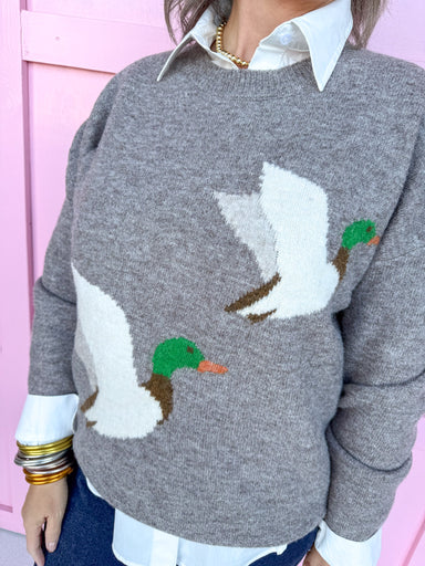 Jincy's Women's Boutique Duck & Camo Plus Size Mallard Duck Sweater