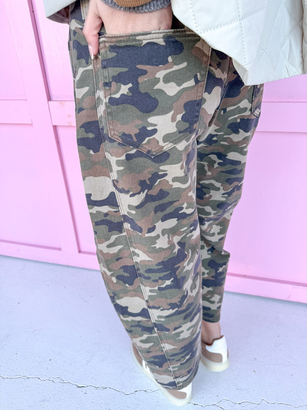 Jincy's Women's Boutique Duck & Camo barrel camo jeans