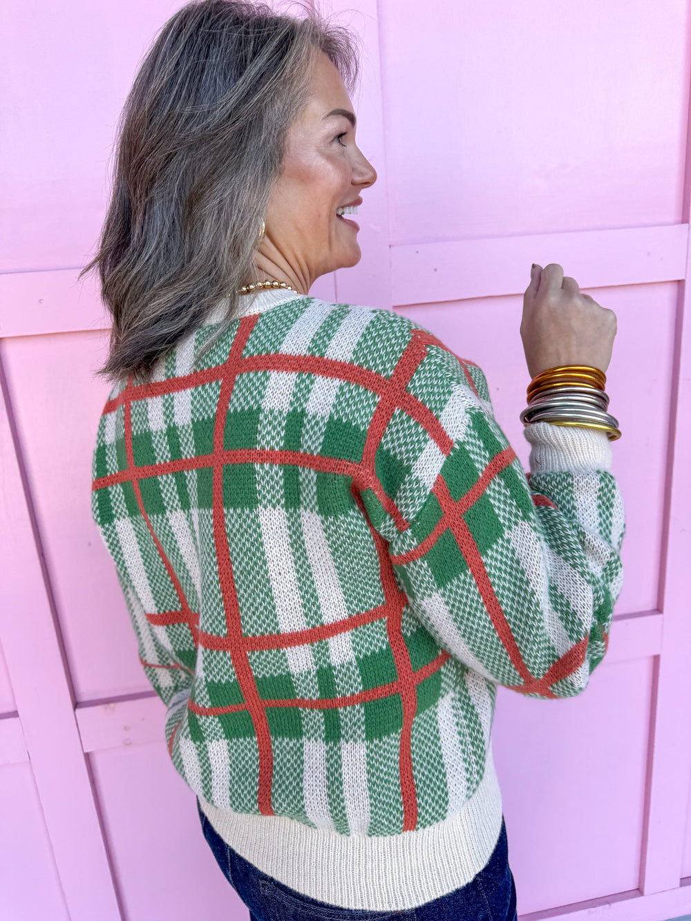 Jincy's Women's Boutique Duck & Camo Plus Size plaid green cream orange 