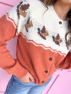 Jincy's Women's Boutique Duck & Camo rust & mallard duck cardigan
