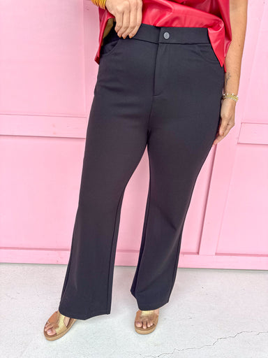 Jincy's Women's Boutique Straight & Chic Pants in Black