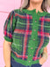 Jincy's Women's Boutique Perfectly Plaid Top in Green