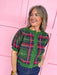 Jincy's Women's Boutique Perfectly Plaid Top in Green