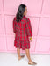 womens boutique christmas plaid tiered vneck mini length jincy's