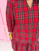 womens boutique christmas plaid tiered vneck mini length jincy's