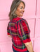 Jincy's Women's Boutique Perfectly Plaid Top in Red