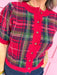 Jincy's Women's Boutique Perfectly Plaid Top in Red
