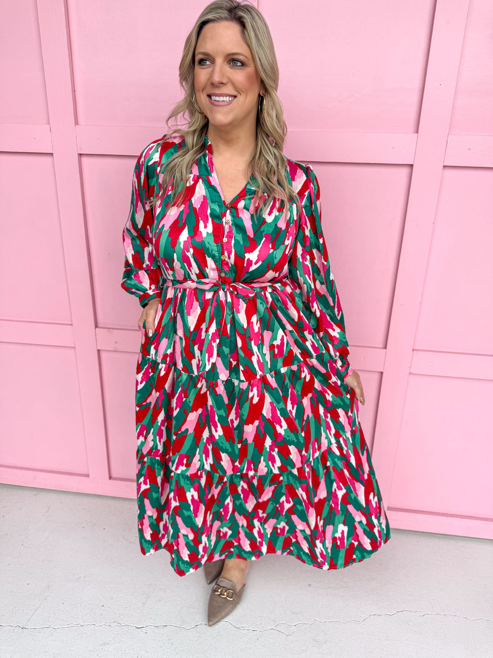 Jincy's Women's Boutique Mary Square Gracelyn Dress With A Twist Plus Size