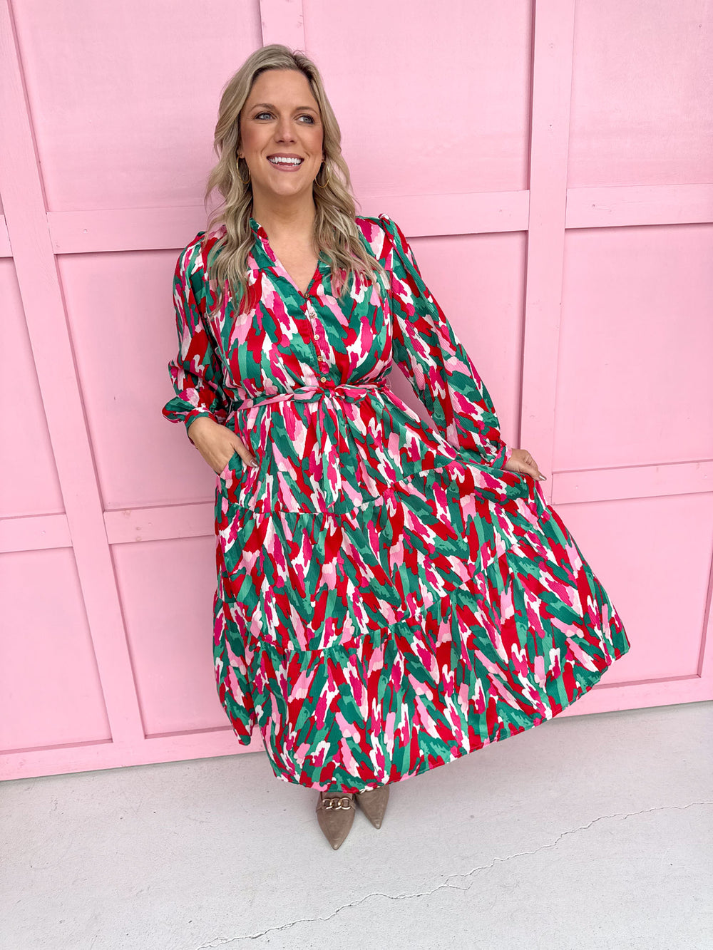 Jincy's Women's Boutique Mary Square Gracelyn Dress With A Twist Plus Size