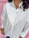 Jincy's Women's Boutique White Collared Button Down Shirt Crisp & Classy Top
