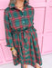 Jincy's Women's Boutique In The Spirit Dress Green Holiday Plaid Dress Plus Size