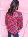 Mary Square Tamryn Top in Plaid About You Plus Size Red Green Pink Top