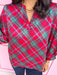 Mary Square Tamryn Top in Plaid About You Plus Size Red Green Pink Top