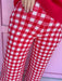 Jincy's Women's Boutique Darling Gingham Pants Red & white Gingham Pants