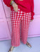 Jincy's Women's Boutique Darling Gingham Pants Red & white Gingham Pants