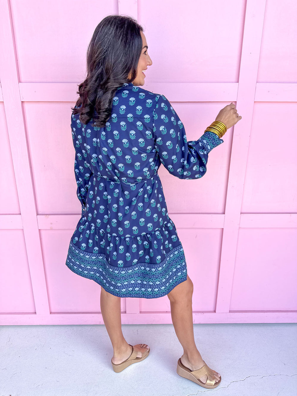 Jincy's Women's Boutique Mary Square Maya Dress Floral Foulard Plus Size