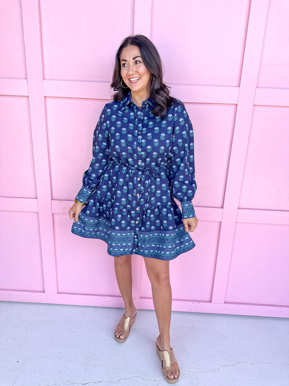 Jincy's Women's Boutique Mary Square Maya Dress Floral Foulard Plus Size