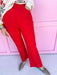 Jincy's Women's Boutique Straight & Chic Pants in Red