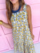 Jincy's women's yellow floral midi dress