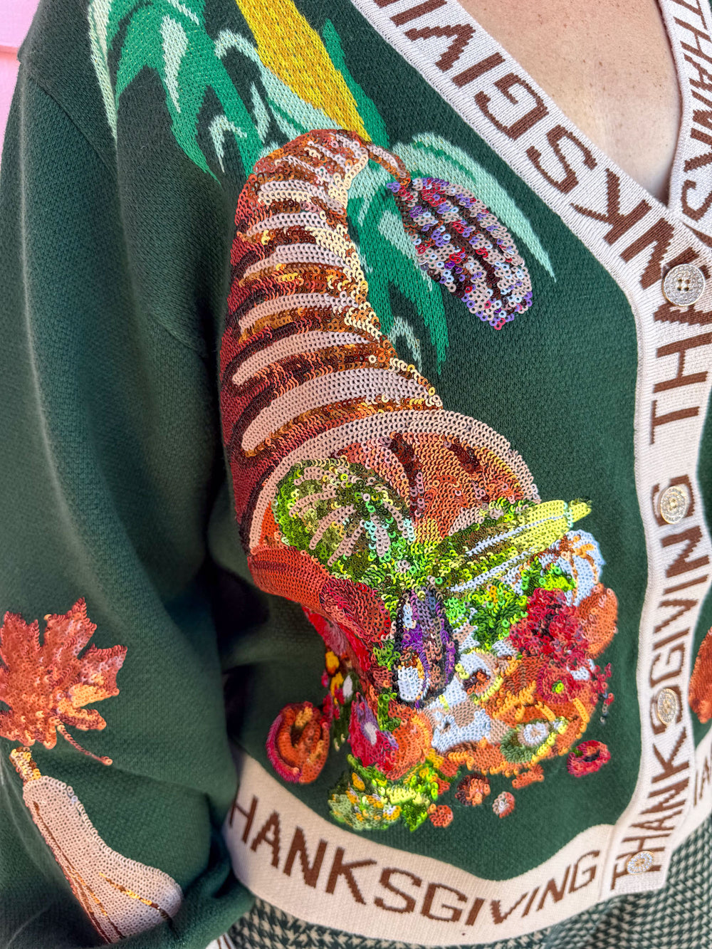 Jincy's Womens Boutique Queen of Sparkles Thanksgiving cardigan