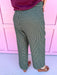 womens boutique tweed pants olive green cream color jincy's