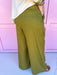 Jincy's Womens Boutique chartreuse pinstripe wide leg pants